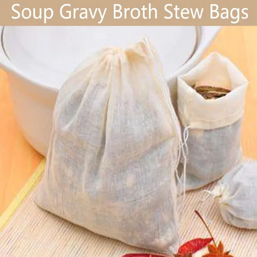 Vista 3 de Bolsa de leche de nuez, paquete de 4 paños de queso reutilizables para colar, café frío y bolsas de caldo de huesos (4 x 6 pulgadas)