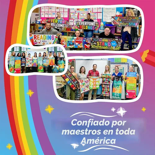 Vista 5 de Sproutbrite Juego de 2 pósteres educativos de 13.5 x 39 pulgadas, carteles Intenso