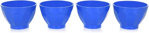 Vista 3 de Mintra Home Cuencos y bandejas irrompibles (colección Bold), azul oscuro, (tazón pequeño, 4 unidades, 8 onzas)