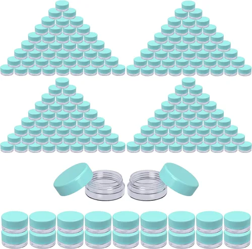 Vista 9 de Frasco de 0.10 onzas líquidas Houseables, 50 unidades, sin bisfenol A, recipientes vacíos de plástico para muestras de cosméticos, tarro redondo