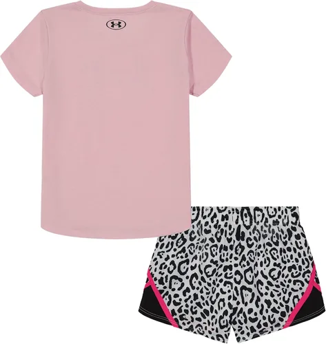Vista 3 de Under Armour baby-girls Short Sleeve Shirt and Shorts Set, Durable Stretch and Lightweight