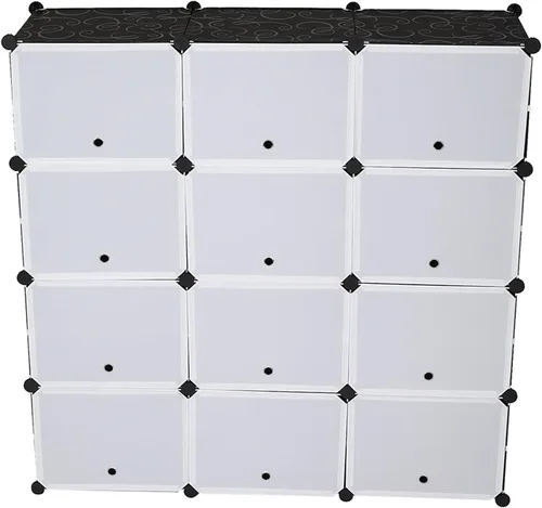 Vista 3 de GRFIT Zapatero de entrada, organizador portátil para zapatos, estante de torre de 8 niveles, estante de almacenamiento de zapatos, soporte