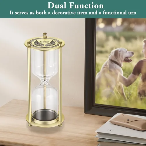 Vista 7 de Urna mediurma de reloj de arena para cenizas para cenizas para hombres y mujeres, urna de cremación para cenizas, urna conmemorativa de recuerdo