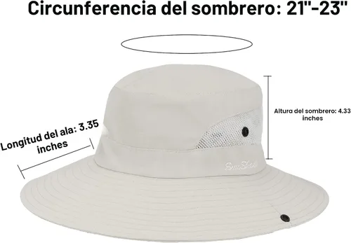 Vista 2 de Sombrero de sol de verano para mujer, cola de caballo, protección UV, ala ancha, plegable, sombrero Beige