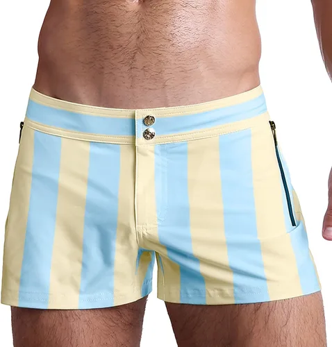 Vista 63 de Bang Men's Swimwear - Beach Shorts - Stretchy Quick-Dry All-Use Premium Swimsuit Trunk Square Cut
