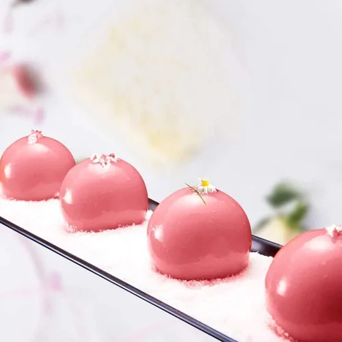 Vista 6 de Molde de silicona para hornear con forma de esfera para pastel de mousse para hornear postre francés pastelería chocolate, gelatina, jabón, molde