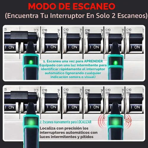 Vista 2 de Xin Tester Herramienta Digital de Localización de Interruptores de Circuito AC con Probador de Salida GFCI Integrado, Rastreador de Circuito