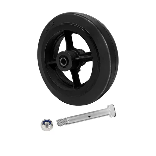 Vista 8 de Ruedas de 4 pulgadas para carrito, ruedas resistentes para ruedas industriales, ruedas de goma en hierro fundido, juego de 4 ruedas para carrito