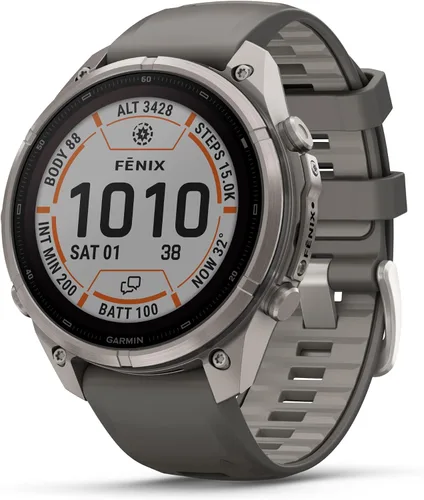 Vista 34 de Garmin fēnix® 9 Pro, titanio, 1.850 in, naranja otoño/naranja chispa