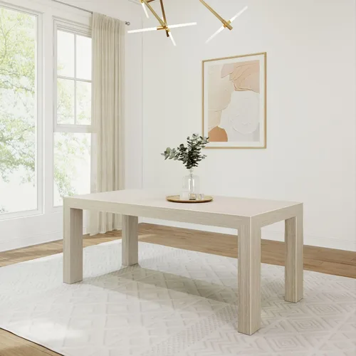 Vista 19 de Plank+Beam Mesa de comedor de 48 pulgadas, mesa de cocina de madera maciza de 48 pulgadas, mesa de comedor rectangular para comedor, oficina