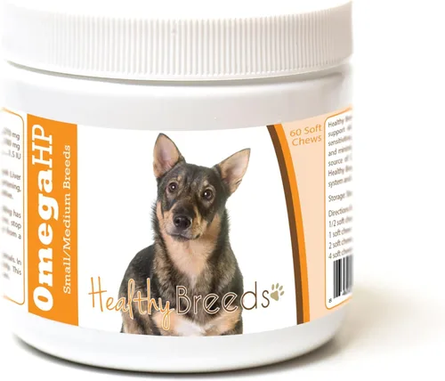 Vista 232 de Healthy Breeds Affenpinscher Omega HP - Masticables suaves para piel y pelaje, 60
