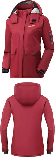 Vista 3 de Chaqueta de esquí de montaña para mujer, impermeable, forro polar, snowboard, invierno