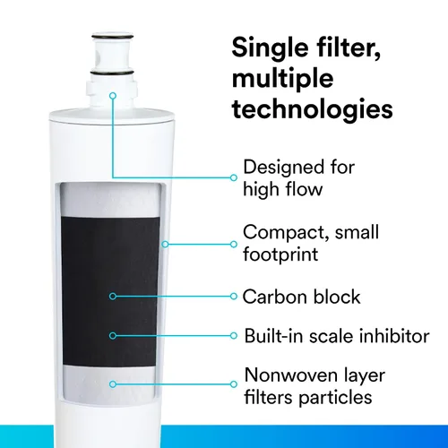 Vista 5 de 3M Water Filtration Products Replacement Cartridge HF25-S for High Flow Series ICE125-S System. 5615203 (Case of 6)