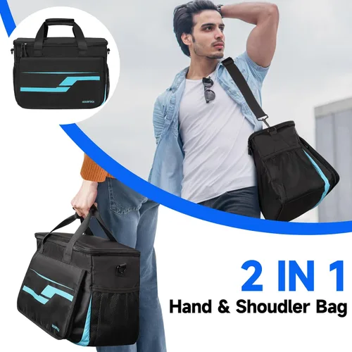 Vista 6 de Travel Carrying Case Compatible with Xbox Series XS, Portable Storage Game Bag with Extra Console Protection Padded Strap, Multiple Pockets for