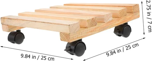 Vista 6 de GANAZONO Soporte para plantas de alta resistencia, soporte para plantas al aire libre, 1 unidad, soporte de madera para flores pequeñas, organizador
