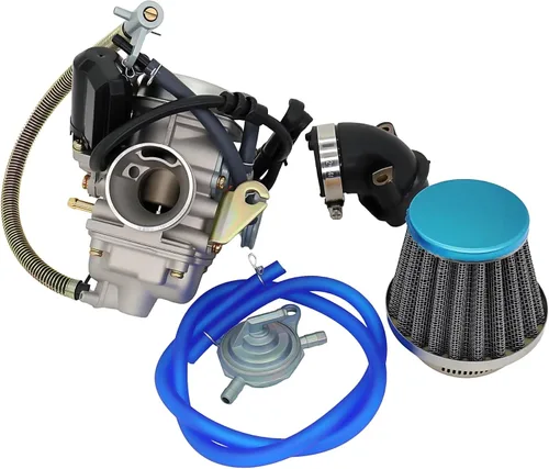 Vista 9 de Carburador GY6 de 150 cc con filtro de aire de repuesto de colector de admisión para motores GY6 de 4 tiempos, estrangulador eléctrico, motocicleta