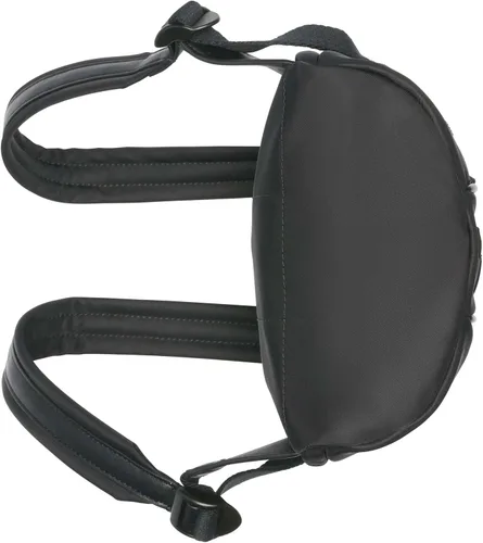 Vista 4 de Calvin Klein Mini mochila organizacional Shay para mujer, NegroPlata