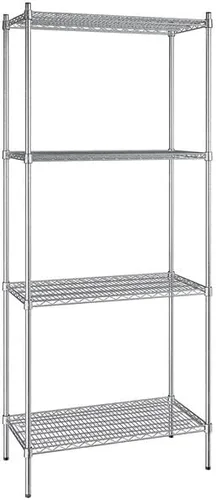 Vista 283 de Kit de 4 estantes de epoxi verde NSF de 21 x 72 pulgadas con postes de 86 pulgadas, estantería de almacenamiento resistente, kit de estantería