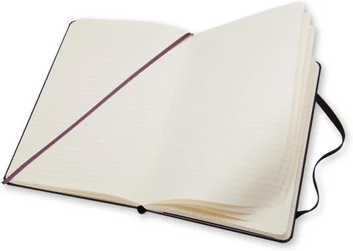 Vista 12 de Moleskine QP060 - Cuaderno clásico, tapa dura, regla horizontal, tamaño grande (ancho x alto x alto): 5.1 x 8.3 in, negro