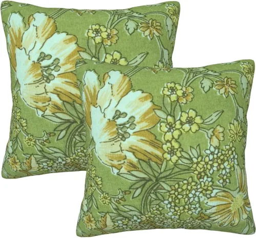 Vista 14 de Juego de 2 fundas de almohada bohemias de 18 x 18 pulgadas, fundas de almohada bohemias onduladas suaves con ondas de arco iris, fundas de cojín