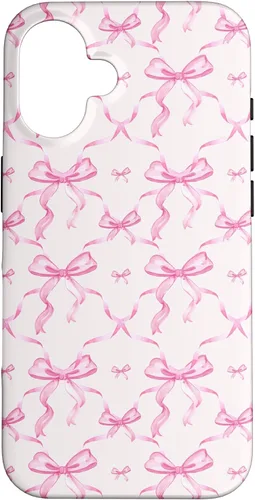 Vista 14 de Cintas y lazos rosados estéticos en acuarela para iPhone 17