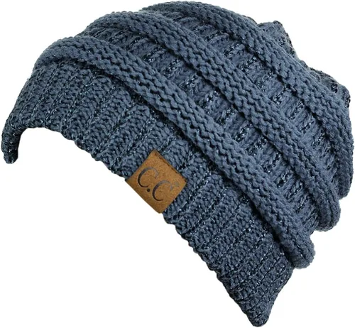 Vista 85 de C.C Trendy Warm Chunky Soft Stretch Cable Knit Beanie