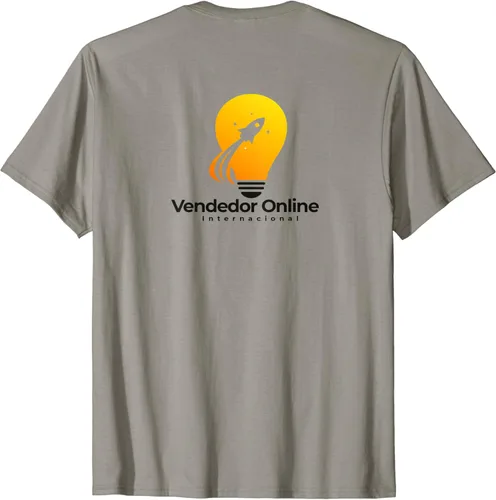 Vista 2 de Camiseta promocional Vendedor Online Internacional T-Shirt, Gris