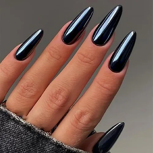 Vista 9 de Uñas postizas cortas a presión, uñas postizas de otoño con punta francesa, color marrón, cobertura completa, con diseños de remolinos marrones, uñas