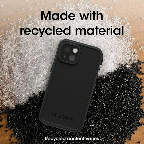 Vista 6 de OtterBox FRē Series - Funda impermeable con MagSafe (diseñada por LifeProof) para iPhone 14 Plus, color negro