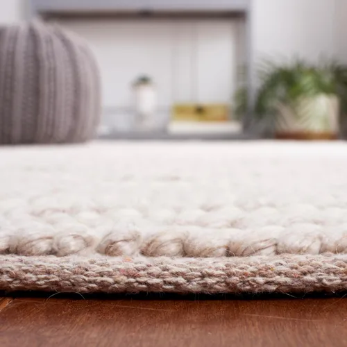 Vista 6 de Martha Stewart x SAFAVIEH - Colección de alfombras de área, 2 pies 3 pulgadas x 9 pies, color marfil y beige, hecha a mano de lana para entrada