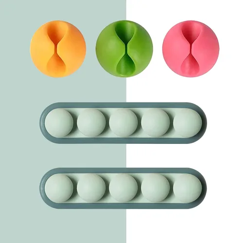 Vista 11 de Clips para cables, organizador de cables USB, organizador de cables, organizador de cables, 2 paquetes de bonitos soportes para cables para oficina