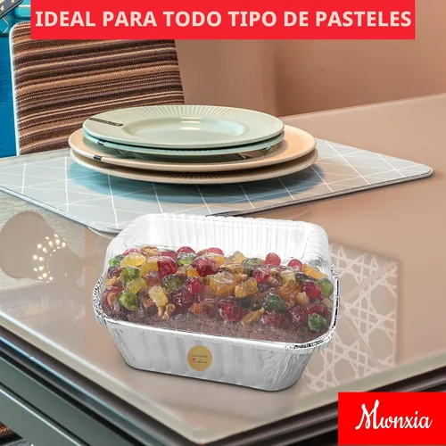 Vista 4 de Mini moldes desechables de aluminio con tapas y calcomanías "hechas a mano con amor", 6 x 3.5 x 2 pulgadas, paquete de 25 perfectas para hornear pan
