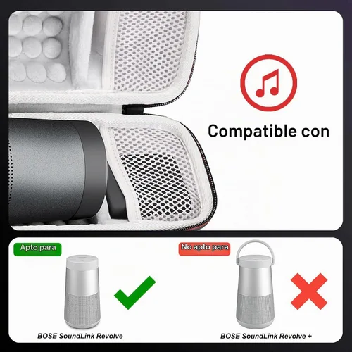Vista 2 de LTGEM - Funda para altavoz Bluetooth Bose SoundLink Revolve/Revolve II Carcasa rígida de EVA, resistente al agua, protección contra golpes