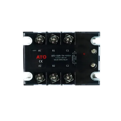 Vista 5 de Relé de estado sólido ATO SSR-40DA CC a CA, relé trifásico con indicador LED, entrada 3-32V CC, salida 24-480V CA (40A)