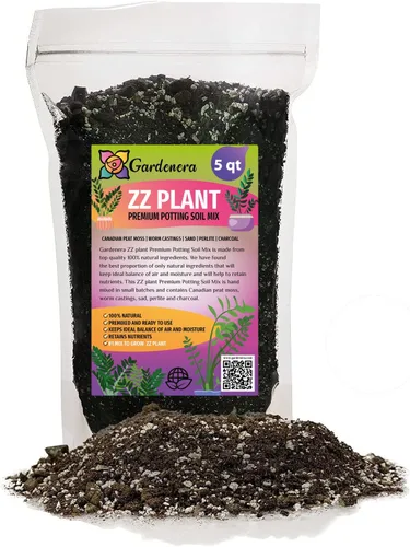 Vista 7 de Eleva tus plantas ZZ con la mezcla orgánica de tierra de Gardenera - Cultiva más saludable y más elegancia - 1 cuarto de galón