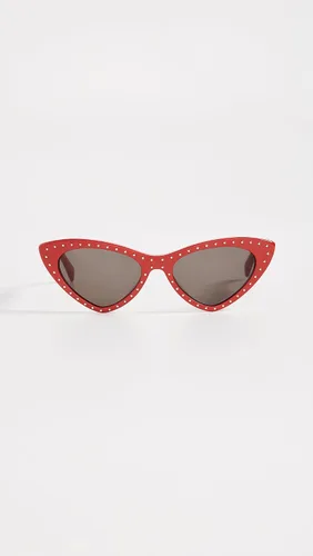 Vista 2 de Moschino Gafas de sol puntiagudas con ojo de gato para mujer, rojogris azul, talla única
