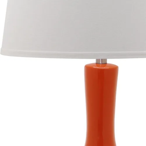 Vista 3 de Safavieh Lighting Collection Blanche Gourd - Lámpara de mesa (2 unidades), color naranja