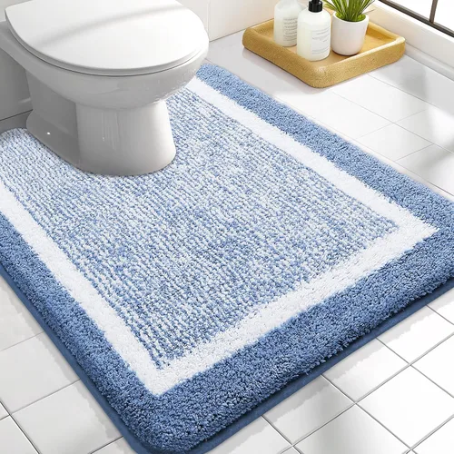 Vista 40 de OLANLY Alfombras de baño 24x16, tapetes de baño extra suaves y absorbentes de microfibra, antideslizantes, lavables a máquina, secan rápido
