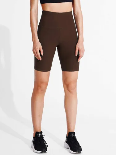 Vista 2 de CADMUS Paquete de 3 pantalones cortos de entrenamiento de cintura alta para mujer de 8 pulgadas, pantalones cortos de yoga con dos bolsillos