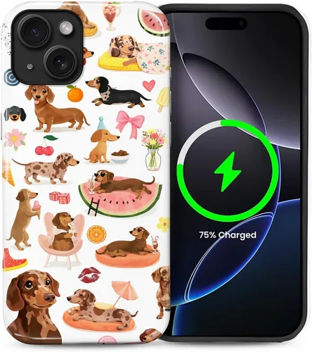 Vista 53 de Funda Compatible con iPhone 13/14 [Compatible con MagSafe] Protección de Doble Capa de Cáscara Dura Híbrida, Funda Magnética Protectora a Prueba