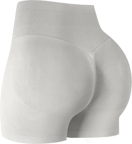 Vista 9 de ATHVOTAR Pantalones cortos de gimnasio para entrenamiento para mujeres, cintura alta sin costuras que levantan y fruncen los glúteos, pantalones