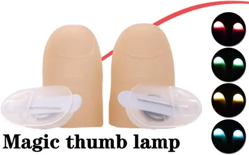 Vista 5 de MilesMagic Juego de 2 luces mágicas con punta de pulgar Luces de todas partes Luces intermitentes fáciles de hacer desde cualquier lugar de Azul