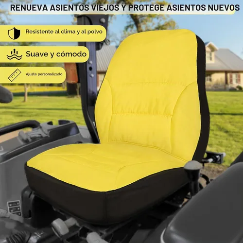 Vista 2 de Funda de Asiento Grande Acolchada con Respaldo de Asiento de Hasta 18'' de Alto Compatible con John Deere LP95233 para Tractor Utilitario Compacto
