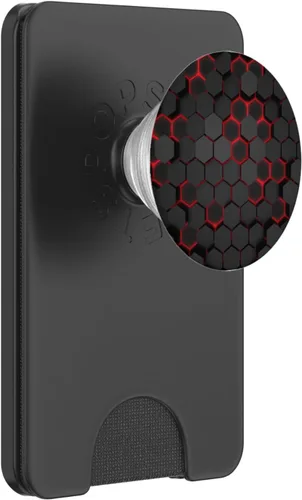 Vista 8 de Soporte de botón para teléfono celular, color rojo y negro, PopSockets, PopGrip estándar