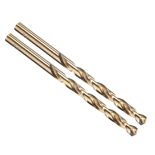 Vista 243 de PATIKIL Broca Jobber de 0.039 in, vástago recto M35 cobalto 5% acero de alta velocidad 135° acabado dorado para metal duro de acero inoxidable - 2