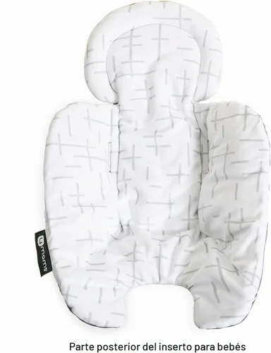 Vista 2 de Inserto para bebé 4moms RockaRoo y MamaRoo, lavable a máquina, tela suave y de felpa, diseño reversible, gris oscuro