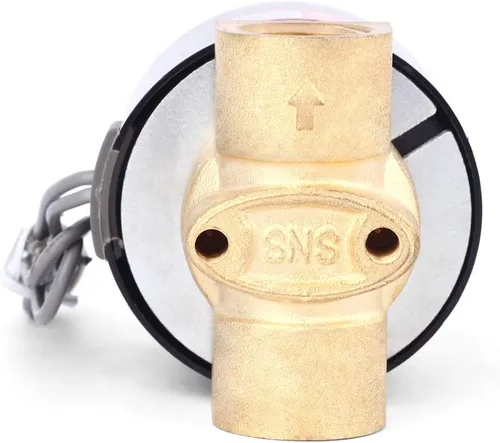 Vista 4 de SNS 3/8 "válvula electromagnética eléctrica de latón de latón NPT DC12V agua normalmente cerrada, aire, diesel 2W040-N10/DC12V