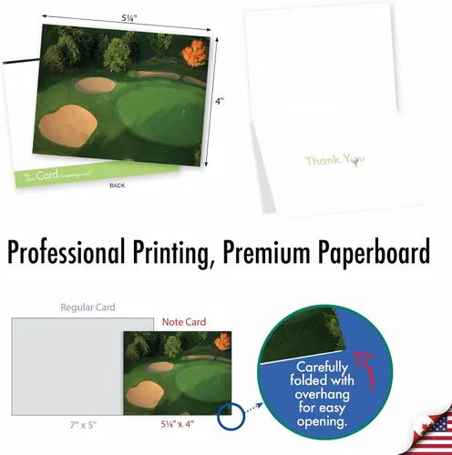 Vista 6 de The Best Card Company Juego de 10 tarjetas de agradecimiento surtidas de 4 x 5.12 pulgadas con sobres (10 diseños, 1 cada uno) tarjetas de golf