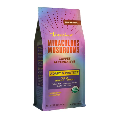 Vista 17 de Teeccino Lion’s Mane Rhodiola Café alternativo de setas adaptogénicas - Rosa - Café de setas herbal con sabor a mane de león y rhodiola, tostado
