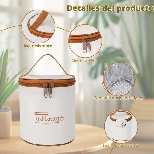 Vista 4 de Bolsa de almuerzo - Compatible con termo para comida caliente. Compatible con termo moderno y simple. Compatible con tarro de comida hydrapeak.